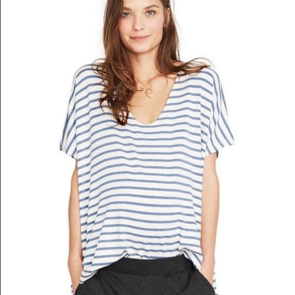 HATCH striped Perfect Vee Tee shirt top maternity